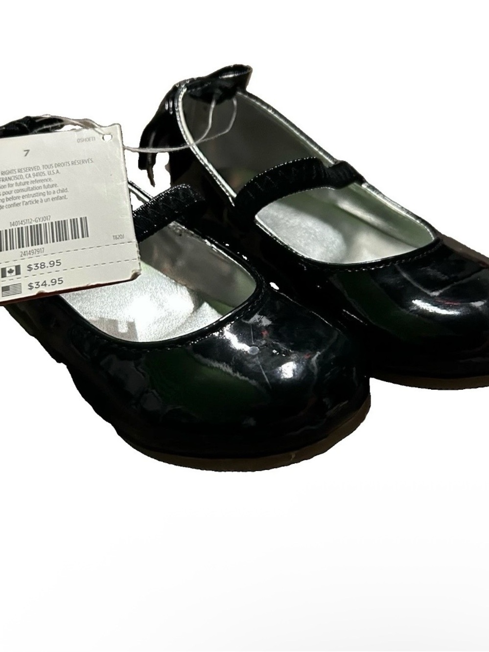 NWT Girl’s Gymboree Black Dress Shoes Size 7